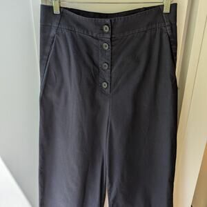 COS Navy barrel leg pant